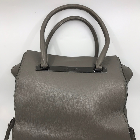 Kenneth Cole Gray leather Handbag MSRP $170 - Picture 3 of 8